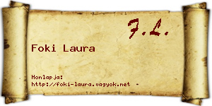 Foki Laura névjegykártya